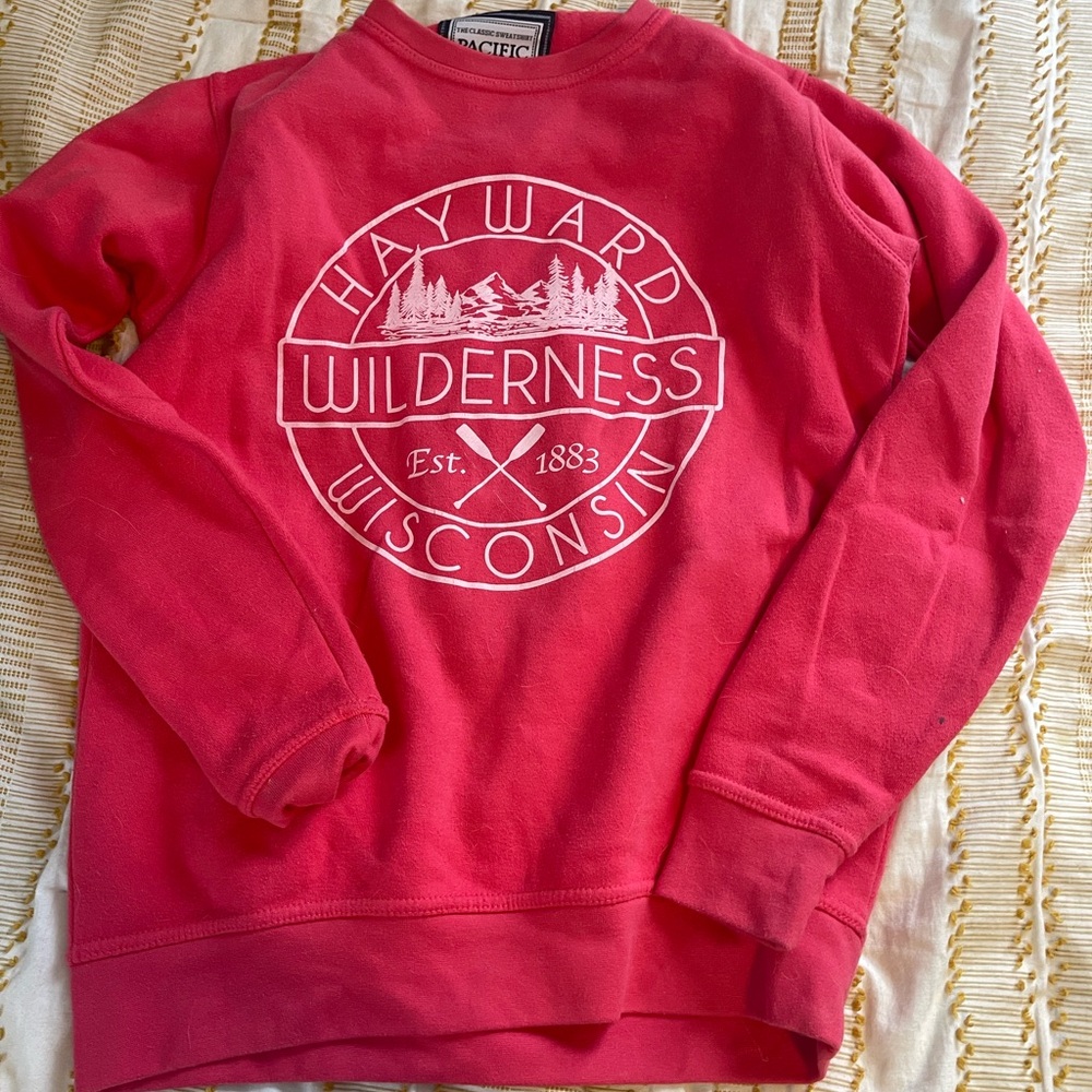 Pink Wisconsin crew neck